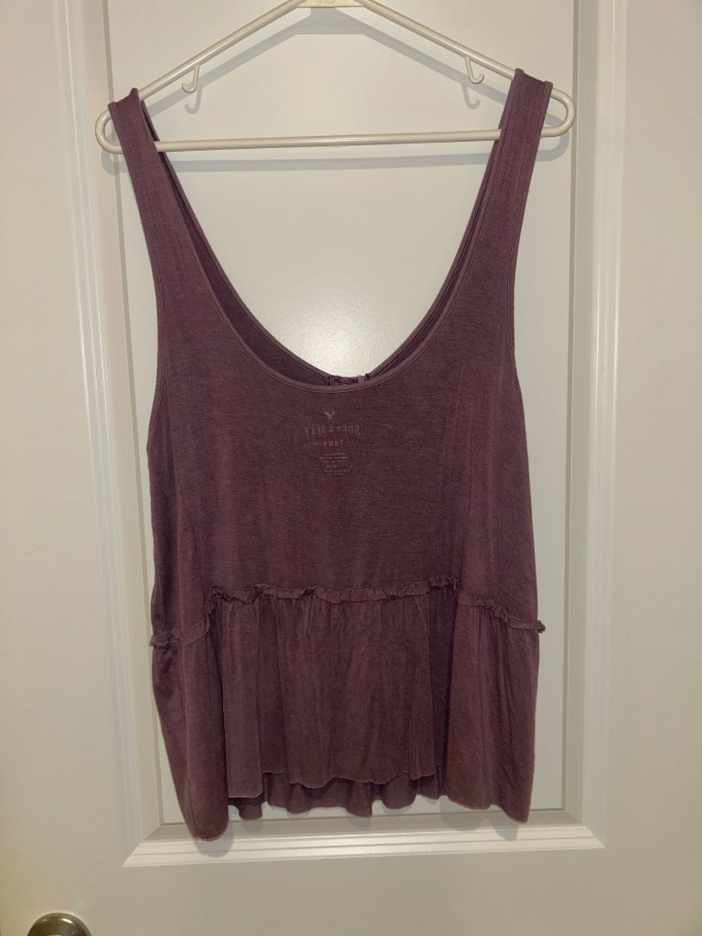 Aerie Oversized Flowy Tank Top Mauve Purple Soft Draped Size Large - Picture 5 of 6